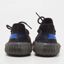 Yeezy x Adidas Black/Blue Knit Fabric Boost 350 V2 Dazzling Blue Sneakers Size 38