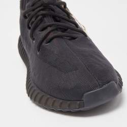 Pre Owned Yeezy x Adidas Black Mesh Boost 350 V2 Mono Cinder Sneakers Size 46 2/3
