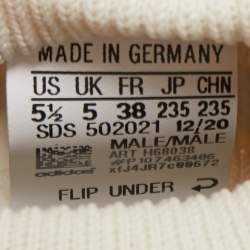 Pre Owned Yeezy x Adidas Cream Knit Fabric 450 Cloud White Sneakers Size 38