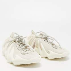 Pre Owned Yeezy x Adidas Cream Knit Fabric 450 Cloud White Sneakers Size 38