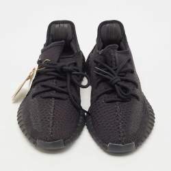 Pre Owned Yeezy x adiddas Black Fabric Boost 350 v2 Black Sneakers Size 41 1/3