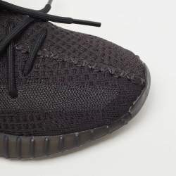 Pre Owned Yeezy x adiddas Black Fabric Boost 350 v2 Black Sneakers Size 41 1/3