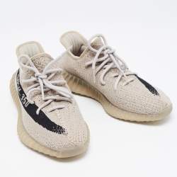 Yeezy x Adidas Brown Knit Fabric Boost 350 V2 Slate Sneakers Size 42