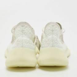 Pre Owned Yeezy x Adidas White/Blue Cotton Knit Boost-380-Calcite-Glow Sneakers Size 41 1/3
