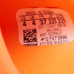 Pre Owned Yeezy x Adidas Orange Rubber Enflame Slides Size 37