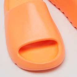 Pre Owned Yeezy x Adidas Orange Rubber Enflame Slides Size 37