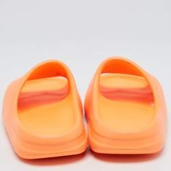 Pre Owned Yeezy x Adidas Orange Rubber Enflame Slides Size 37