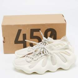 Pre Owned Yeezy x Adidas Grey Knit Fabric Yeezy-450-Cloud-Grey Sneakers Size 38 2/3