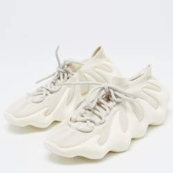 Pre Owned Yeezy x Adidas Grey Knit Fabric Yeezy-450-Cloud-Grey Sneakers Size 38 2/3