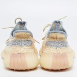 Yeezy x Adidas Beige Knit Fabric Boost-350-V2-linen Sneakers Size 42 2/3