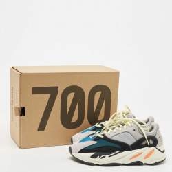Pre Owned Yeezy x Adidas Tricolor Suede and Mesh Boost 700 Sneakers Size 40 2/3