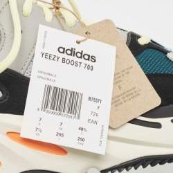 Pre Owned Yeezy x Adidas Tricolor Suede and Mesh Boost 700 Sneakers Size 40 2/3