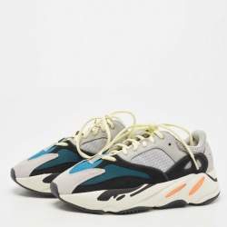 Pre Owned Yeezy x Adidas Tricolor Suede and Mesh Boost 700 Sneakers Size 40 2/3