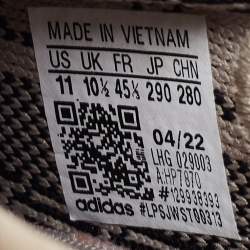 Pre Owned Yeezy x Adidas Grey/Black Knit Fabric Boot 350 V2 Core Black-State Sneakers Size 45 1/3