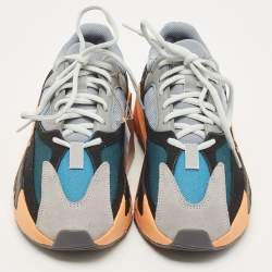 Pre Owned Yeezy x Adidas Multicolor Suede and Mesh Boost 700 Sneakers Size 41.5