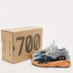 Pre Owned Yeezy x Adidas Multicolor Suede and Mesh Boost 700 Sneakers Size 41.5