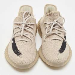Yeezy x Adidas Grey/Black Knit Fabric Boost 350 V2 Slate Sneakers Size 46