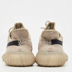 Yeezy x Adidas Grey/Black Knit Fabric Boost 350 V2 Slate Sneakers Size 46