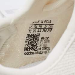 Pre Owned Yeezy x Adidas White Knit Fabric and Mesh Boost 350 V2 Bone Sneakers Size 44