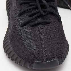 Yeezy x Adidas Black Knit Fabric Boost 350 V2 Onyx Sneakers Size 42 2/3