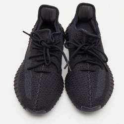 Yeezy x Adidas Black Knit Fabric Boost 350 V2 Onyx Sneakers Size 42 2/3
