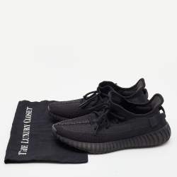 Yeezy x Adidas Black Knit Fabric Boost 350 V2 Onyx Sneakers Size 42 2/3