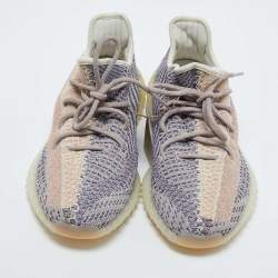 Yeezy x Adidas Multicolor Knit Fabric Boost 350 V2 Ash Pearl Sneakers Size 44 2/3