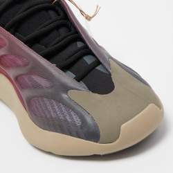 Yeezy x Adidas Red/Grey Ombre Knit Fabric Yeezy 700 V3 Fade Carbon Sneakers Size 41 1/3