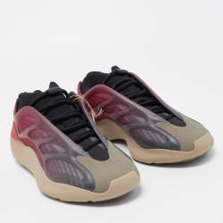 Yeezy x Adidas Red/Grey Ombre Knit Fabric Yeezy 700 V3 Fade Carbon Sneakers Size 41 1/3