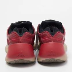 Yeezy x Adidas Red/Grey Ombre Knit Fabric Yeezy 700 V3 Fade Carbon Sneakers Size 41 1/3