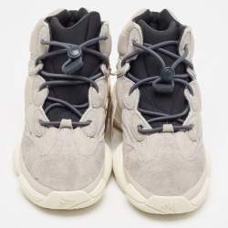Pre Owned Yeezy x Adidas Grey Nubuck and Fabric Boots 500 Mist Stone High Sneakers Size 45.5