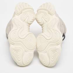 Pre Owned Yeezy x Adidas Grey Nubuck and Fabric Boots 500 Mist Stone High Sneakers Size 45.5