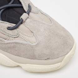 Pre Owned Yeezy x Adidas Grey Nubuck and Fabric Boots 500 Mist Stone High Sneakers Size 45.5