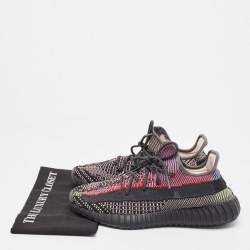 Pre Owned Yeezy x Adidas Multicolor Knit Fabric Boost-350-v2 Yecheil Sneakers Size 44.5
