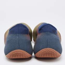 Pre Owned Yeezy x Adidas Multicolor Knit Fabric RNR Fade Indigo Sneakers Size 44 2/3