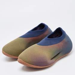 Pre Owned Yeezy x Adidas Multicolor Knit Fabric RNR Fade Indigo Sneakers Size 44 2/3