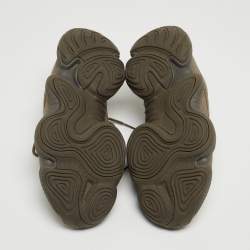 Pre Owned Yeezy x Adidas Two Tone Mesh and Suede Yeezy 500 Clay Brown Sneakers Size 41 1/3