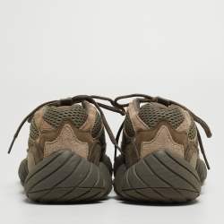 Pre Owned Yeezy x Adidas Two Tone Mesh and Suede Yeezy 500 Clay Brown Sneakers Size 41 1/3