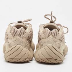 Pre Owned Yeezy x Adidas Beige Mesh and Suede 500 Taupe Light Sneakers Size 44