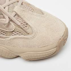 Pre Owned Yeezy x Adidas Beige Mesh and Suede 500 Taupe Light Sneakers Size 44