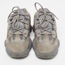 Pre Owned Yeezy x Adidas Grey Suede and Leather Yeezy-500 Utility- Grey Sneakers Size 43 1/3