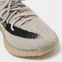 Yeezy x Adidas Grey/Black Knit Fabric Boost 350 V2 Slate Sneakers Size 44