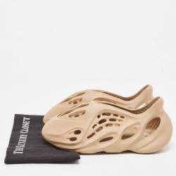 Pre Owned Yeezy x Adidas Brown Rubber Foam Runner Ochre Sneakers Size 42