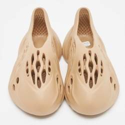 Pre Owned Yeezy x Adidas Brown Rubber Foam Runner Ochre Sneakers Size 42