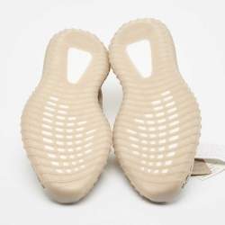 Pre Owned Yeezy x Adidas Grey/Black Knit Fabric Boost 350 V2 Slate Sneakers Size 44 2/3