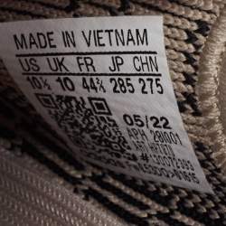 Pre Owned Yeezy x Adidas Grey/Black Knit Fabric Boost 350 V2 Slate Sneakers Size 44 2/3