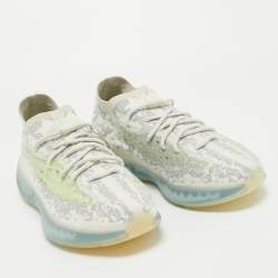 Pre Owned Adidas x Yeezy Blue/White Knit Fabric Boost 380 Alien Sneakers Size 47 1/3