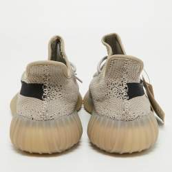 Yeezy x Adidas Grey/Black Knit Fabric Boost 350 V2 Slate Sneakers Size 47 1/3