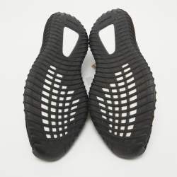 Pre Owned Yeezy x Adidas Black Knit Fabric Boost 350 V2 CMPCT Slate Carbon Sneakers Size 47 1/3