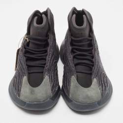 Pre Owned Yeezy x Adidas Black Mesh and Neoprene QNTM Onyx Sneakers Size 47 1/3